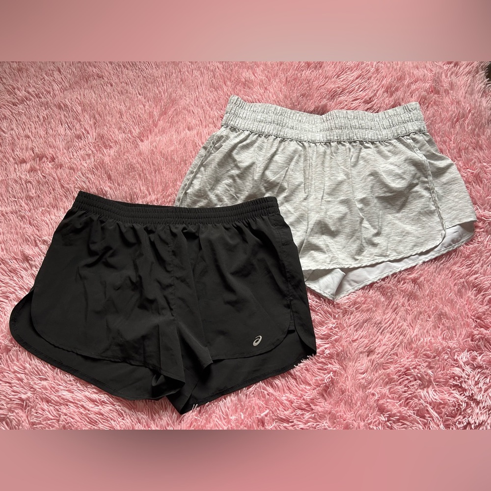 ASICS & DSG Women's Black and White Athletic Shorts